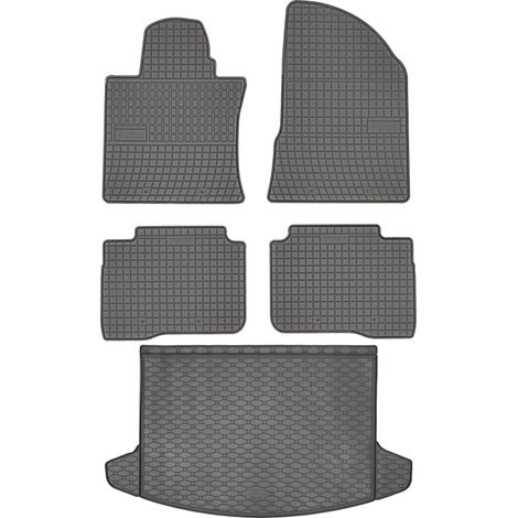 SsangYong Korando IV SUV de 2019 (JUEGO) - Alfombrillas de goma para coche + alfombrilla para maletero