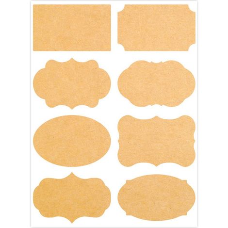 80 etiquetas de papel kraft vintage, impermeables, multiusos, autoadhesivas, frascos de vidrio, mermelada y decoraciones DIY, color amarillo (1/5)