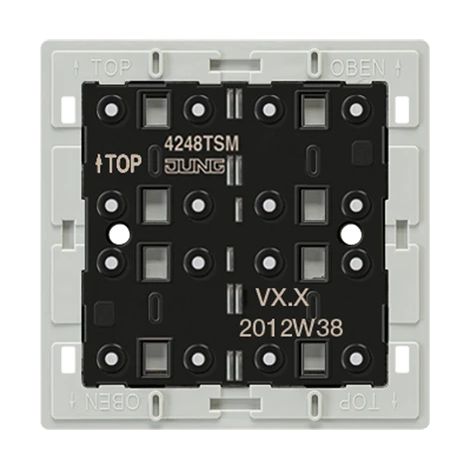 Jung Module de bouton-poussoir 24 V AC/DC, 20 mA, 4 voies, F40, multifilaire 4248 TSM