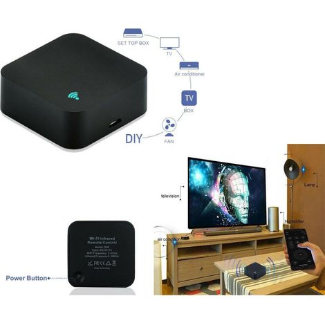 Trade Shop - MINI WIFI IR FERNBEDIENUNG SMART TV AUFBEREITER ALEXA GOOGLE ASSIST S06 - (1/5)