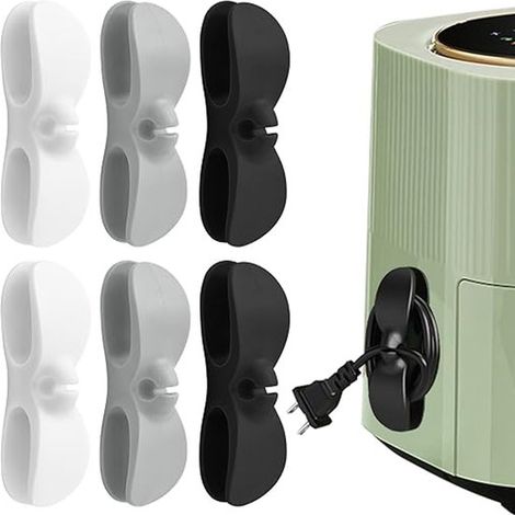 Paquete de 6 organizadores autoadhesivos para carretes de cables de electrodomésticos - Multicolor (1/5)