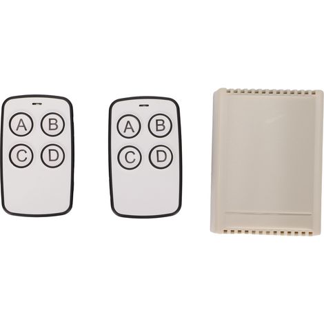 4-Kanal-Fernbedienung 12V mit Lerncode, 433 MHz, mit 4 Relaisempfängern, schwarz. (1/5)