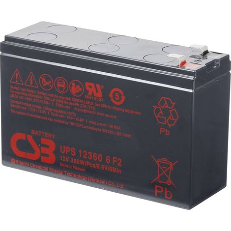 CSB BATTERIA AL PIOMBO 12V 6,5Ah UPS 123606F2F1