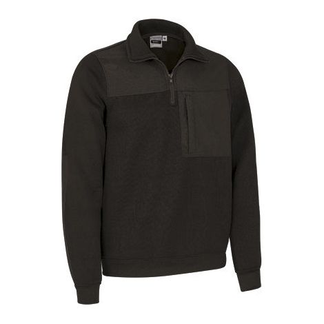 Jersey de trabajo con bolsillo y media cremallera Randy VALENTO XL Negro