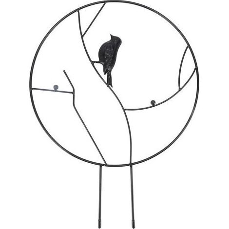 Treillis de jardin pour oiseaux, support solide et léger, design mignon en métal fin, pour balcons et arrière-cours, noir. (1/5)