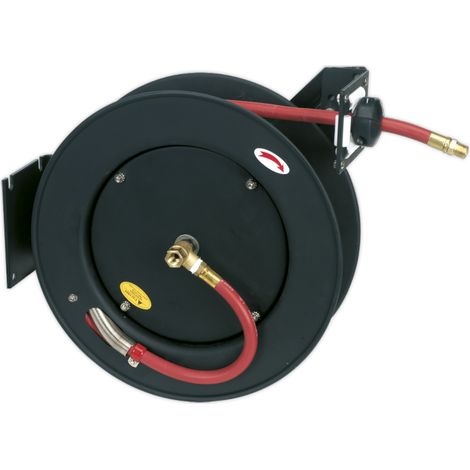 Sealey 15m Retractable Rubber Air Hose with Steel Reel 10mm ID SA841