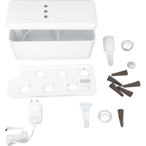 Hydroponisches Anbausystem mit LED-Beleuchtung, automatischer Steuerung, intelligentes Pflanzgerät für den Kräutergarten in Innenräumen, 100–240 V, EU-Stecker, weiß (1/5)