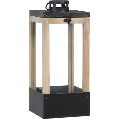 Mica Treibhaus Laterne Halton schwarz, 14 x 14 x 33,5 cm Deko-Accessoires