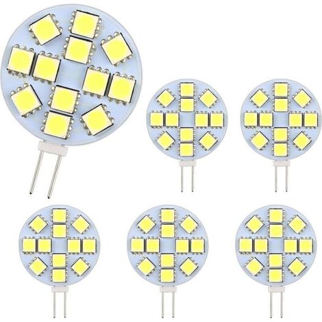 10er-Pack G4 DC 12V nicht dimmbare LED-Lampen, Weiß 6000K, Ersatz für 20W-Halogenlampen für Küche, Wohnmobil, Wohnwagen, Boot (1/4)
