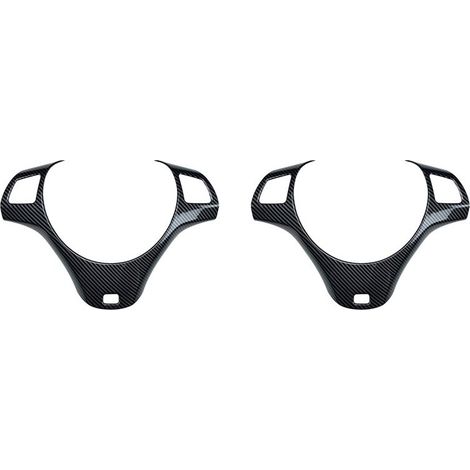 Due rivestimenti in fibra di carbonio per il volante (guida a sinistra) per BMW Serie 3 E90 E92 E93 (modelli 2005-2012). (1/4)