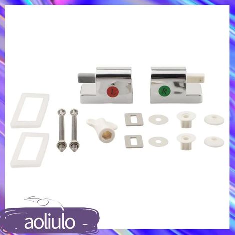 Accesorios para asiento de inodoro con cierre suave, bisagra cuadrada de aleación de zinc, práctico conector anticaída para tapa amortiguadora. (1/5)