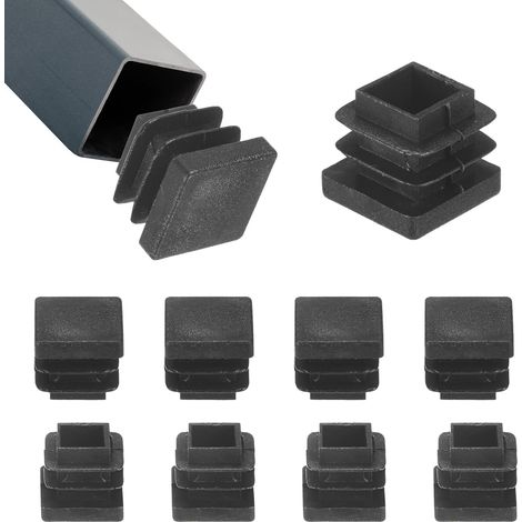 Lot de 10 Embouts de Tube 15 x 15 mm Bouchons Carrés Plastique (1/5)