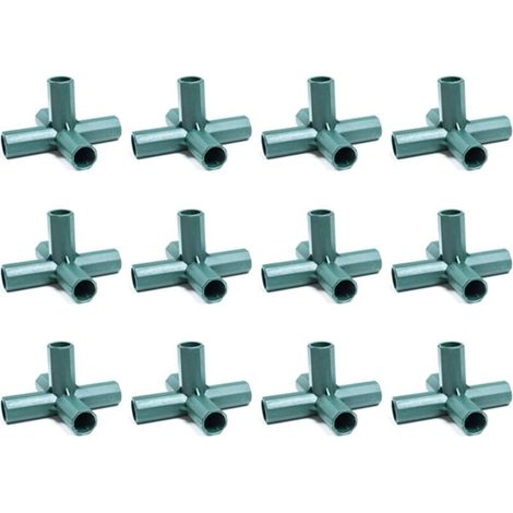 Packung mit 12 5-Wege-PVC-Verbindern (16 mm) für hochbelastbare Gewächshauskonstruktionen