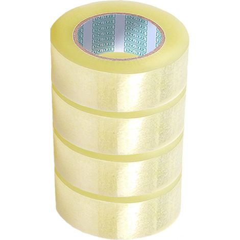 Cinta adhesiva (cinta de embalaje de PP transparente), 4,8 mm de ancho, 2,5 mm de grosor, 170 mm de largo, fuerte adhesión. (1/4)