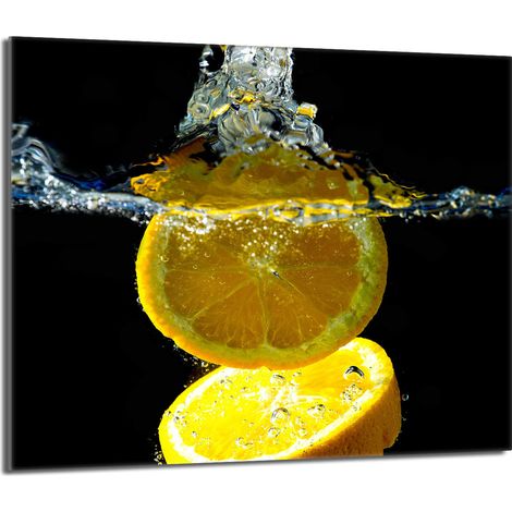 Glas-Herdplattenschutz 60x52 Zitrone