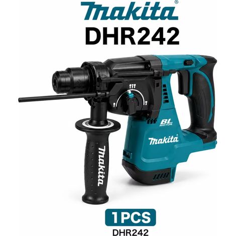 Makita DHR242 Perceuse-marteau rotative sans balais, 18V LXT, SDS-Plus 24 mm, 3 modes, 2,0 J, avec batterie 6,0 Ah — outil professionnel pour le béton, expédiée depuis un entrepôt en UE (1/5)
