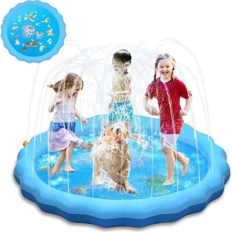 (Bright Colors) 170cm Children's Water Jet Mat for Toys - Bright Colors - Outdoor (1/4)