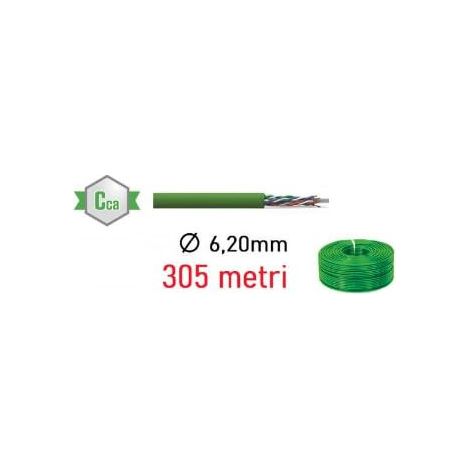 Cable U/UTP Cat.6 CCA Verde 305M LSZH AWG 23 Draka Prysmian Group