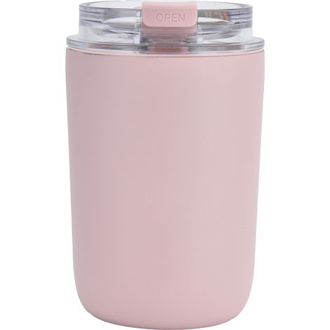 Tasse Isotherme 280ml en Acier Inoxydable et Silicone - Grande Capacité, Portable, Cadeau d'Anniversaire Rose (1/5)
