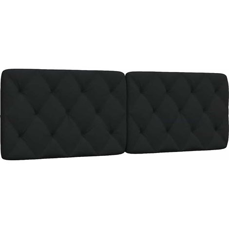 Cabecero de cama acolchado tela negro 160 cm vidaXL (1/5)