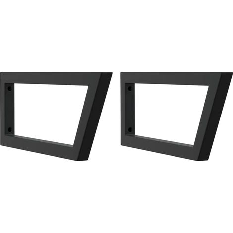 Maison Exclusive - Reggimensole per Lavabo 2 pz Nere Trapezio in Acciaio