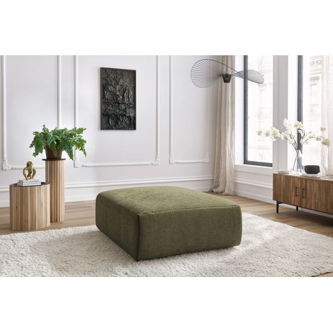 BOBOCHIC - Pouf grand JEANNE tissu texturé Vert (1/5)