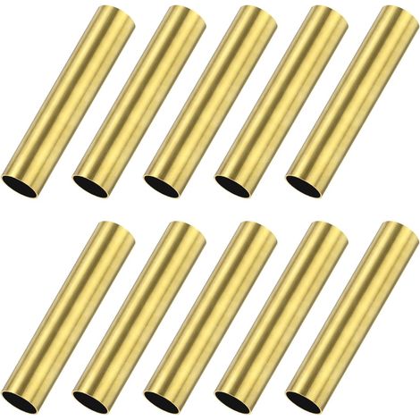 10-Pack 30 mm Round Brass Tube, 6 mm OD 0.5 mm Wall Thickness Short Seamless Brass Tube for DIY Decoration/Small Straight Metal Tube [0.24 x 0.02 x 1.18 IN] (1/5)