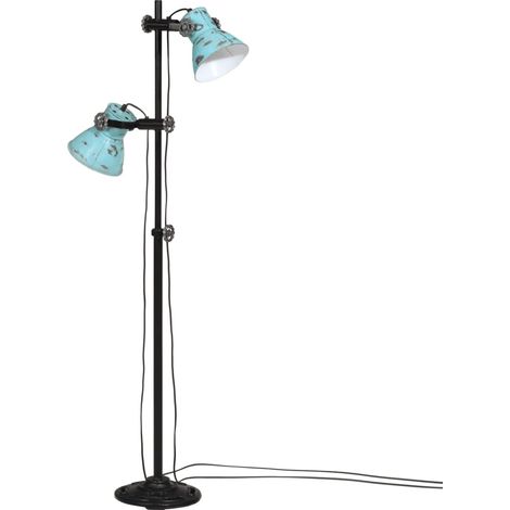 Lampadaire 25 W bleu délavé 25x25x90/140 cm E27 (1/5)