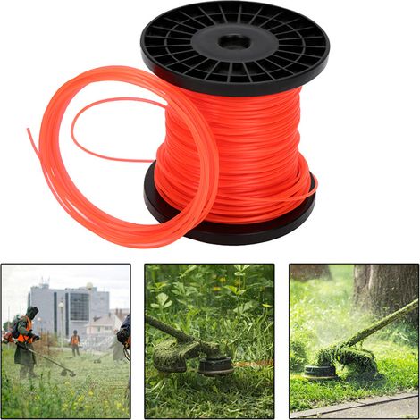 Jiubiaz Trimmerfaden 2,0 mm rund 100 m Nylon Mähfaden für Rasentrimmer und Freischneider