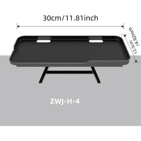 Étagère supérieure réglable pour écran TV, moniteur d'ordinateur, bureau, boîtier multimédia, étagère pour routeur avec 2 boîtes de rangement (30 x 12,5 cm) (1/5)