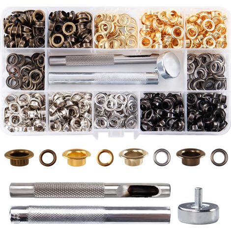 Oeillets pour Couture 6mm, 400 Kits Outils à Œillets en Métal (1/5)