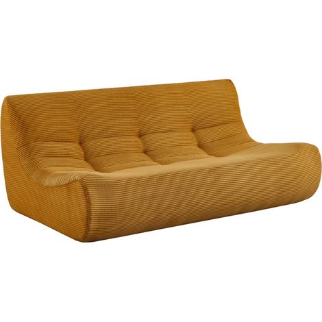 sweeek - 3-Sitzer Sofa mit Cordbezug, Cord, Senfgelb (1/5)