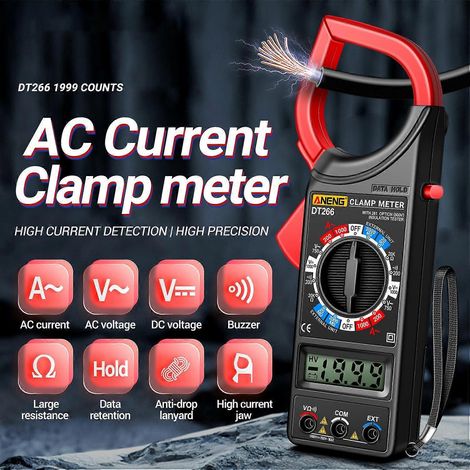 ANENG DT266 LCD 1999 Count Digital True RMS Professional Zangenmessgerät AC/DC Strom- und Spannungsprüfer Mu