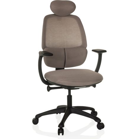 Bürostuhl / Drehstuhl RI-COVER Netzstoff / Stoff grau hjh OFFICE (1/5)