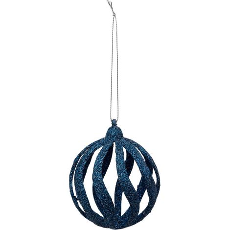 Adorno de Navidad azul 80mm - Atmosphera créateur d'intérieur
