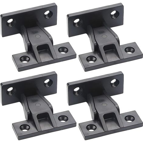 Un set di 4 coppie di connettori a scatto per pannelli e battiscopa da cucina, fissaggi invisibili per mobili da bagno e connettori per armadi, letti e tavoli. (1/5)