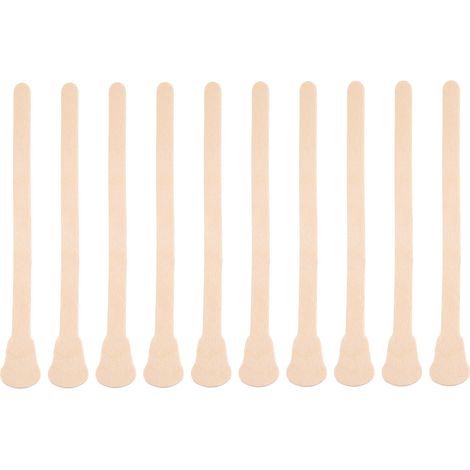 Lot de 10 spatules en bois forme guitare pour épilation, applicateurs de cire visage et corps, bâtonnets naturels, outil de soin esthétique (1/5)