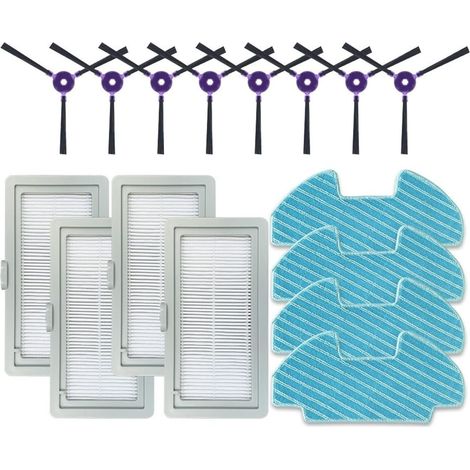Pièces de Rechange Brosse latérale, Filtre Hepa, Chiffon de vadrouille, Compatible avec Midea i5Young i9EYE Remplacement de pièces de Rechange pour aspirateur Robot (1/5)