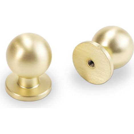 Lot 10 boutons porte cuisine Alliage zinc doré et laiton brossé Design moderne Vis incluses Rénovation meubles et tiroirs (1/5)
