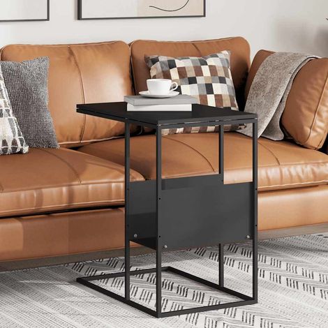vidaXL Side Table Black 55x36x59,5 cm Engineered Wood