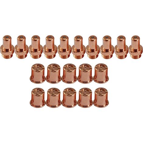 Jeu de Buses Plasma C1308 & Électrodes C1402 (20pcs) - Compatible Torche CEBORA P70/CP-70/CB70 - Pièces Origines Découpeuse Plasma Professionnelle (1/5)