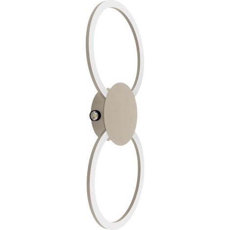 Plafoniera Moderna Venticello 1 Alluminio Marrone 2 Luci Led 20,9W 2400+135Lm
