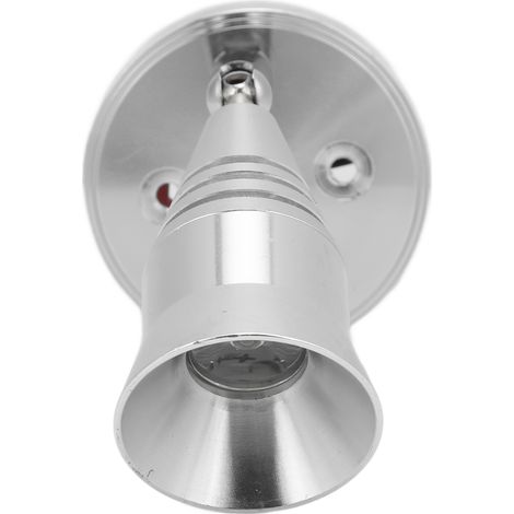 Lampe de lecture LED pour camping-car 12 V 3 W, flexible, avec interrupteur, pour camion, remorque, bateau, yacht, caravane, couleur argent, lumière blanc chaud (1/5)
