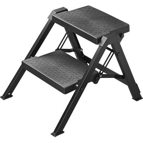 Meuble pliable double en aluminium noir 560 x 470 x 200/400 mm (1/5)
