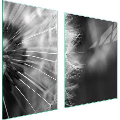 Assiette en verre et planche à découper 100x52 fleurs (1/5)