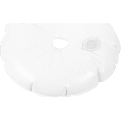 Base à Eau pour Parasol de Plage 1 Pièce, Socle Plastique Blanc Pliable, Pied Rond pour Terrasse, Jardin, Mariage en Extérieur, Support Stable (1/5)
