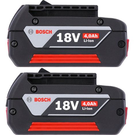 2 x Bosch 18v 4.0Ah Li-ion Genuine Batteries Lithium Ion Cordless 4ah Cool Pack