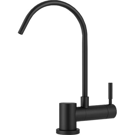 Shurity Simple Rubinetto di Prelievo 1 Via Abbattibile Sottofinestra per Depuratori d’acqua 1/4” Nero Opaco (1/5)