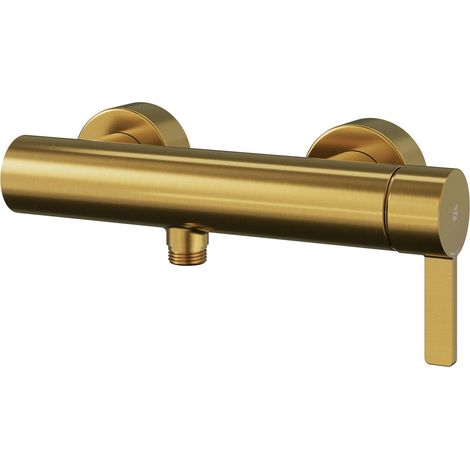 BERNSTEIN - Mitigeur de douche thermostatique mural Or Brossé en laiton 26x10x11cm (LxHxP) - MILOU