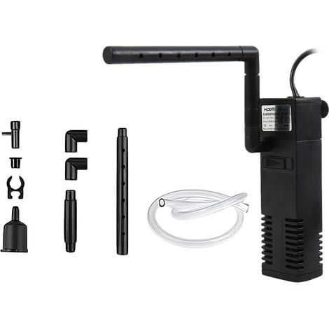 Filtre Intérieur Aquarium, Pompe Aquarium, Débit d'eau 200L/H, Convient pour Aquarium à Poissons 40L, Peut être Utilisé pour Le Pompage De l'eau, PulvéRisation D'oxygène, Filtration